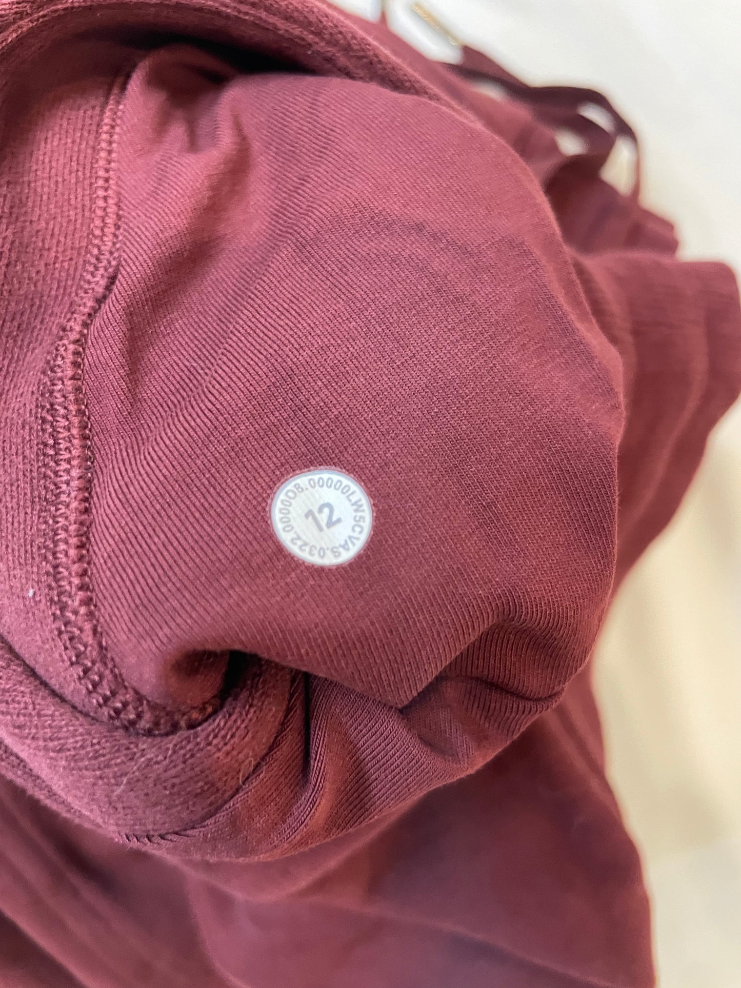 Size 12 Red Merlot Scuba Joggers 28"