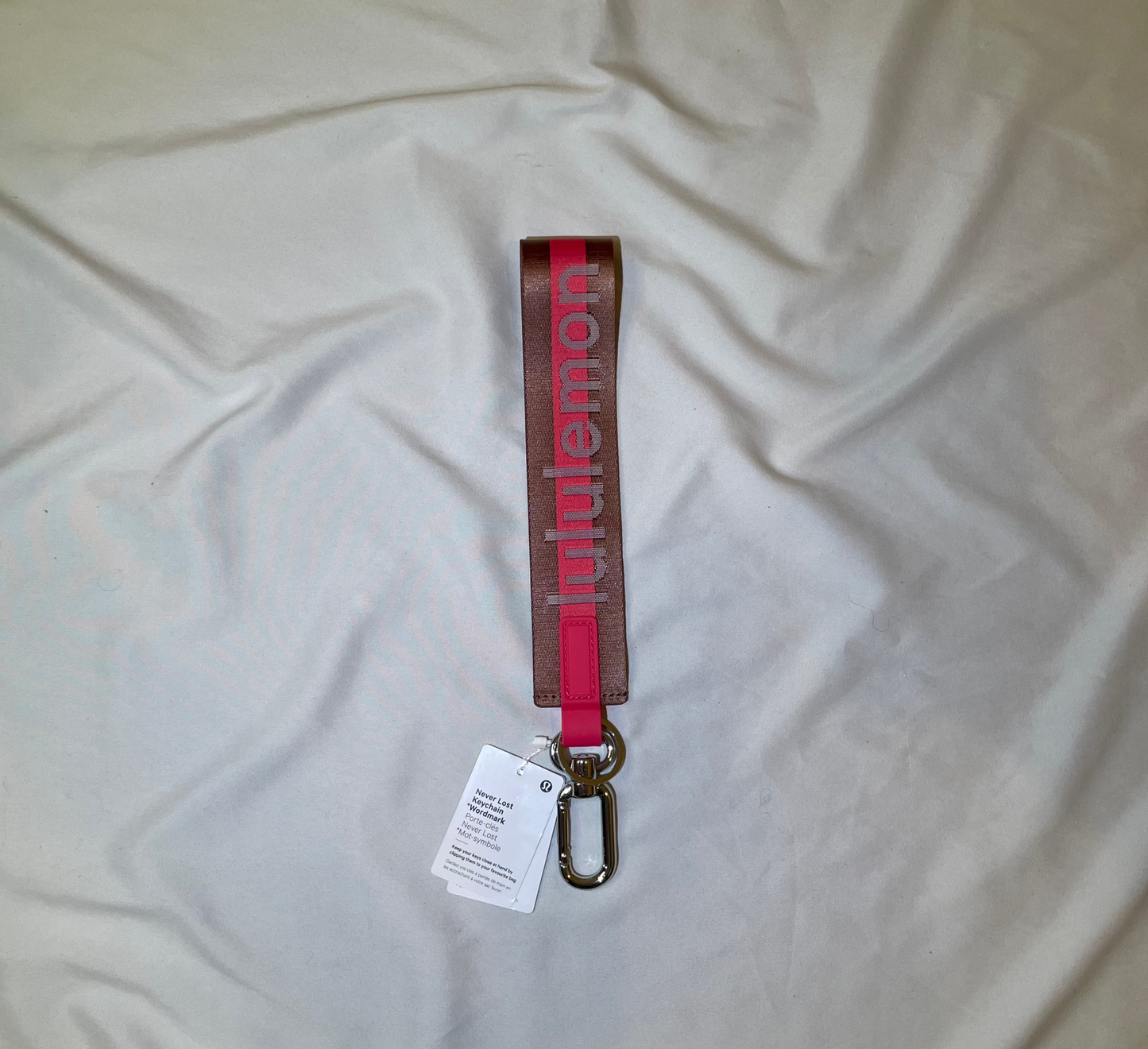 NWT Never Lost Keychain Wordmark