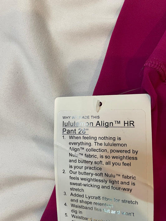 NWT Size 6 Wild Berry Align Leggings 28"