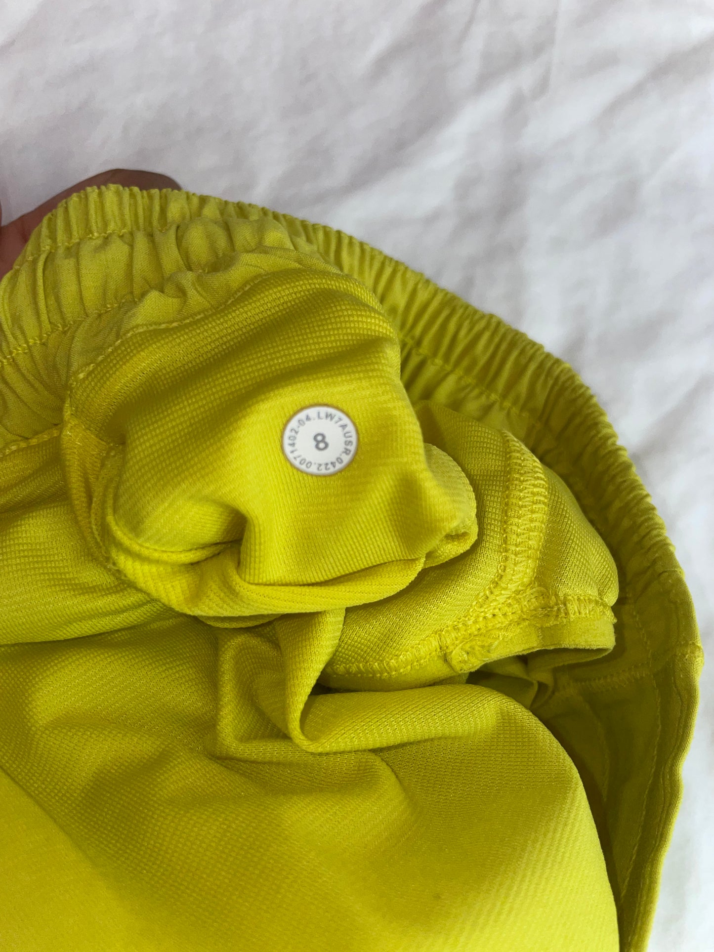 Size 8 Sonic Yellow Hotty Hot Shorts 2.5"
